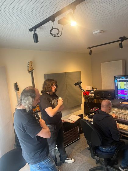 The Guts en enregistrement au White Cat Studio, mars 2026 — photo 2 sur 7